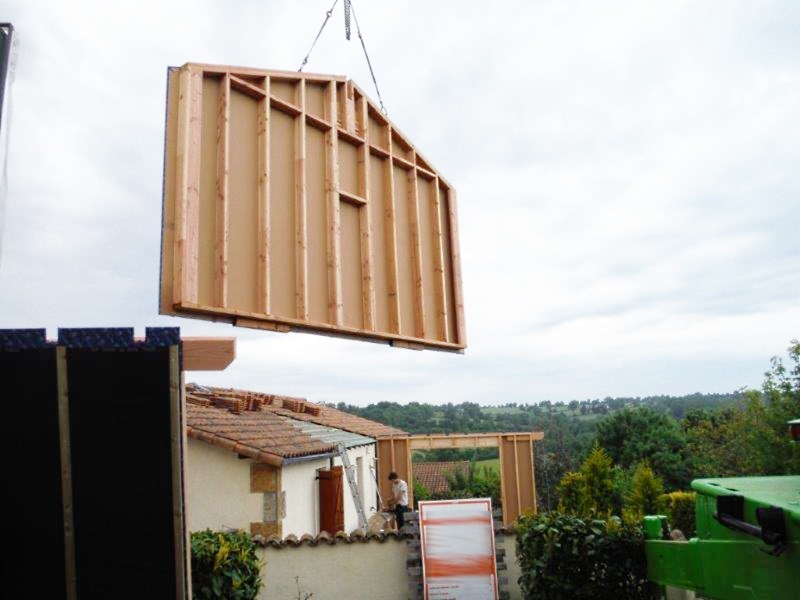 Extension ossature bois à Clavé (79)